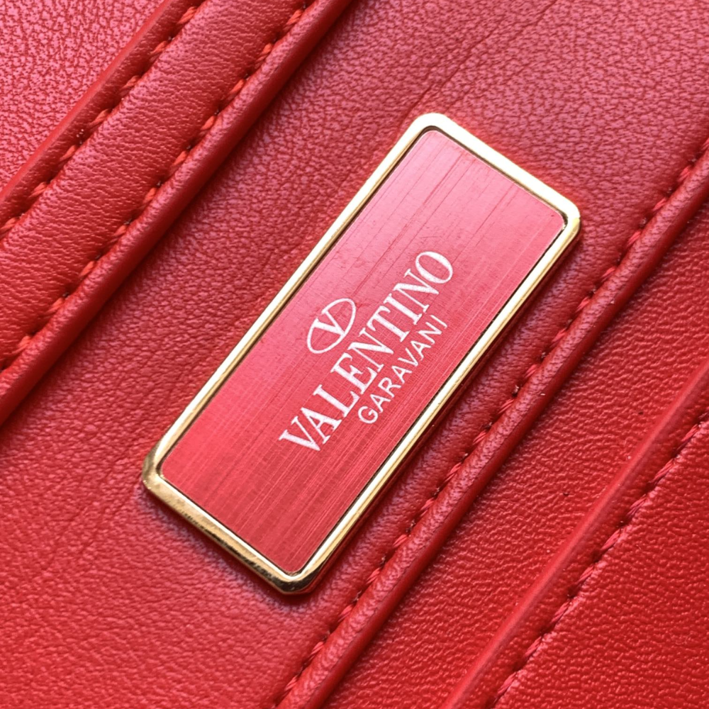 Small Locò Red Leather Shoulder Bag for Women