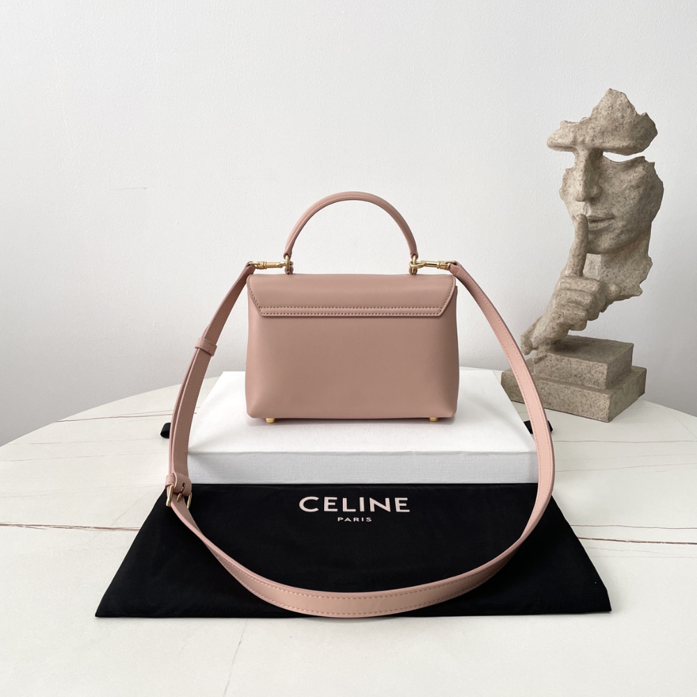 Soft Peach Teen Nino Bag In Smooth Satinated Calfskin Leather Handbag for Women