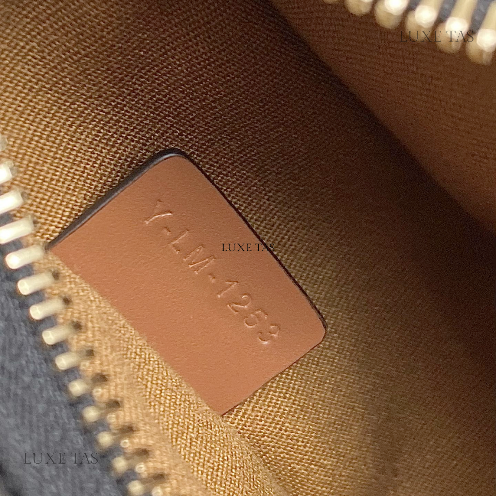 Tan Ava Triomphe Soft Bag In Triomphe Canvas And Calfskin