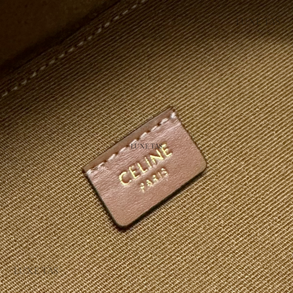 Tan Box On Chain Cuir Triomphe In Triomphe Canvas And Calfskin
