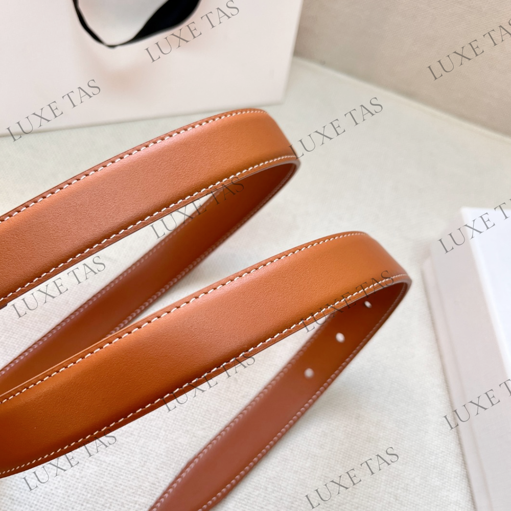 Tan Medium Cuir Triomphe Belt In Natural Calfskin