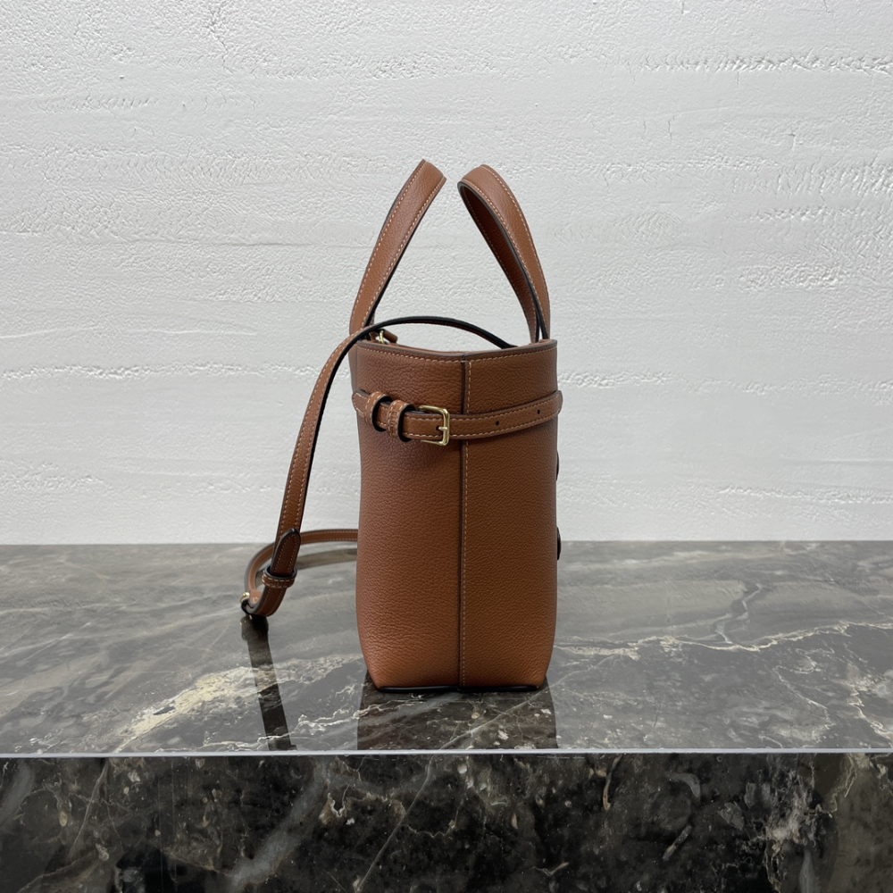 Tan Mini Cabas Anais Cuir Triomphe In Grained Calfskin Leather Handbag for Women