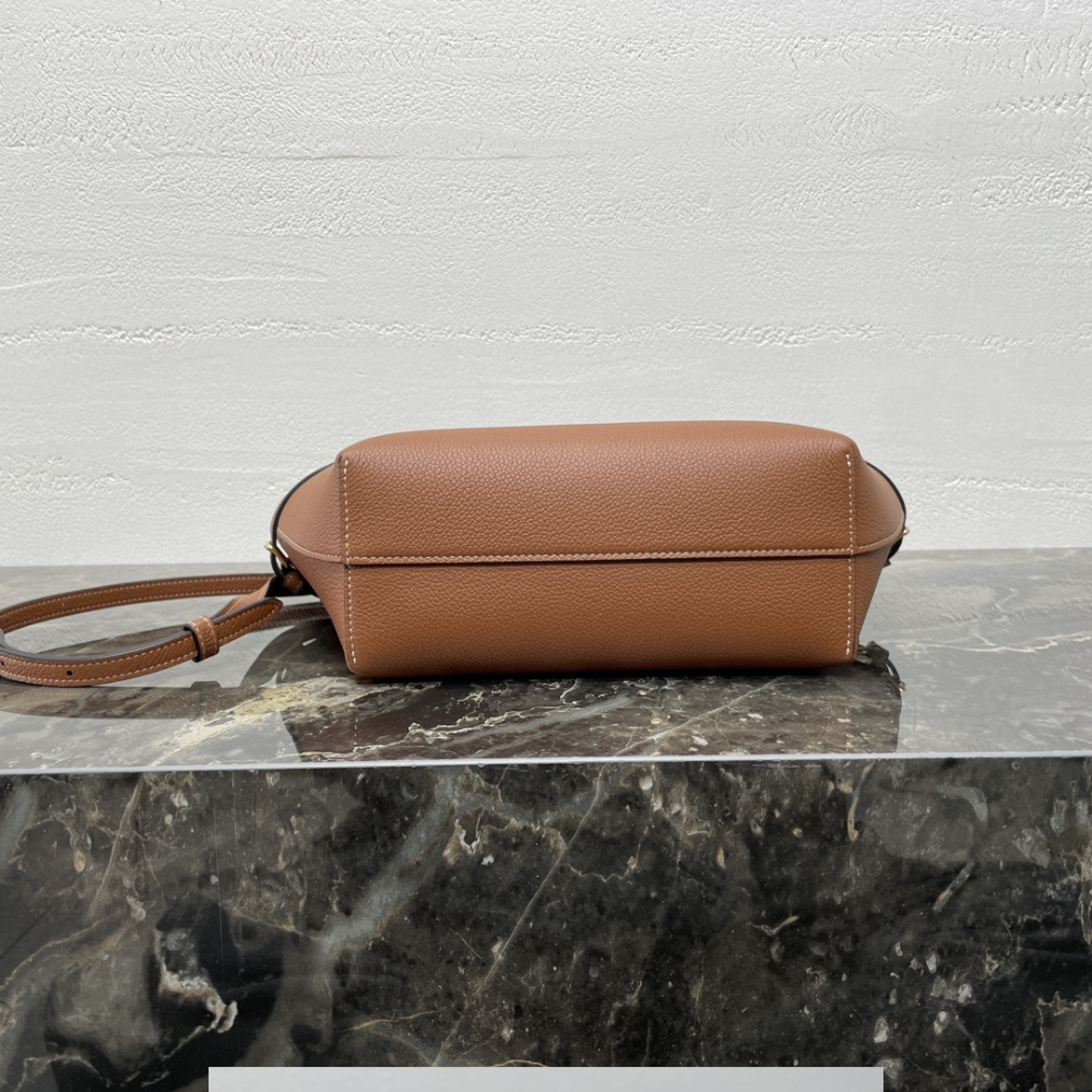 Tan Mini Cabas Anais Cuir Triomphe In Grained Calfskin Leather Handbag for Women