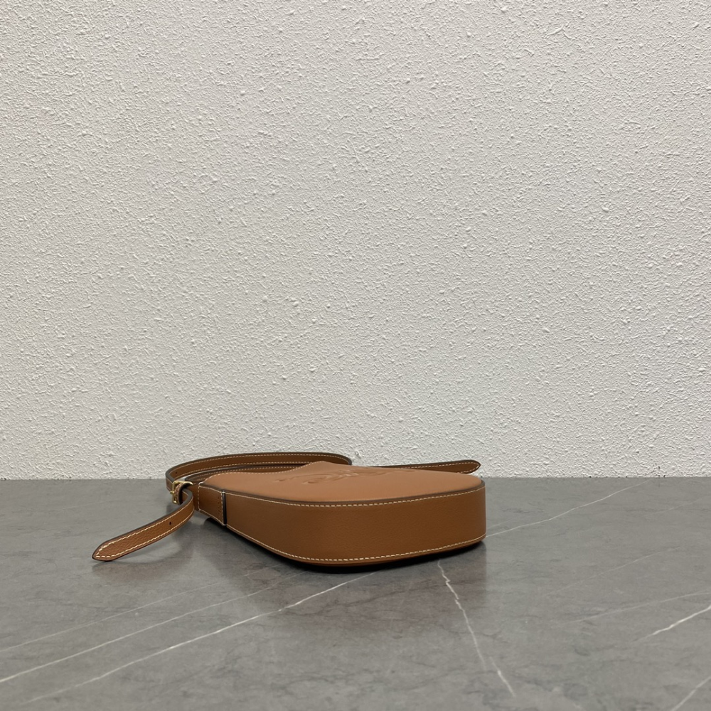 Tan Phone Pouch Heloise In Supple Calfskin Leather Crossbody Bag for Women