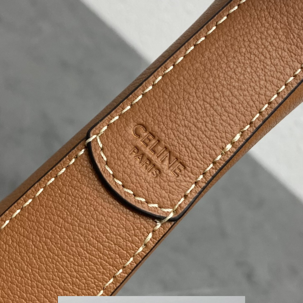 Tan Phone Pouch Heloise In Supple Calfskin Leather Crossbody Bag for Women