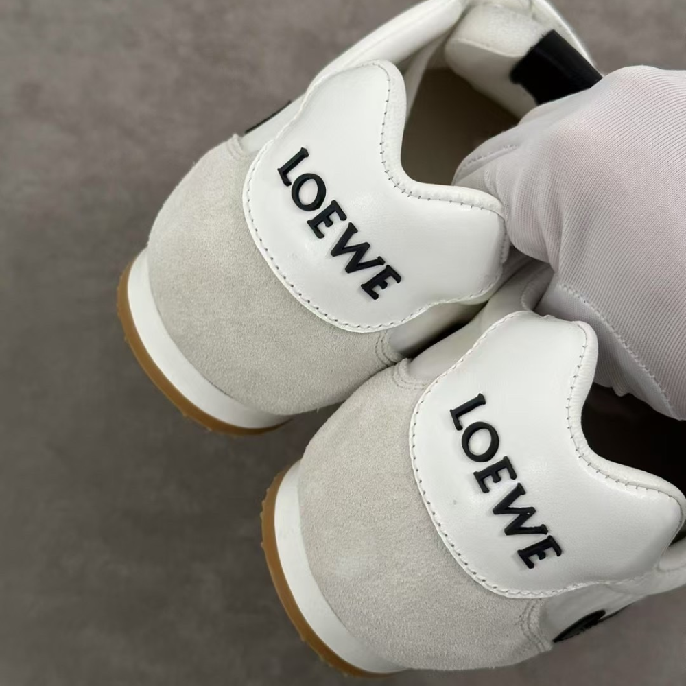 White Ballet Runner 2.0 In Nylon And Calfskin Designer Sneakers for Men