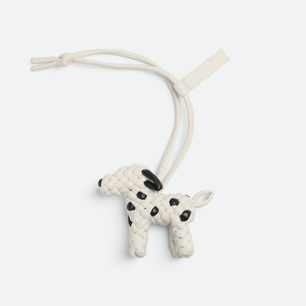 White Black Dog Charm Designer Accessories