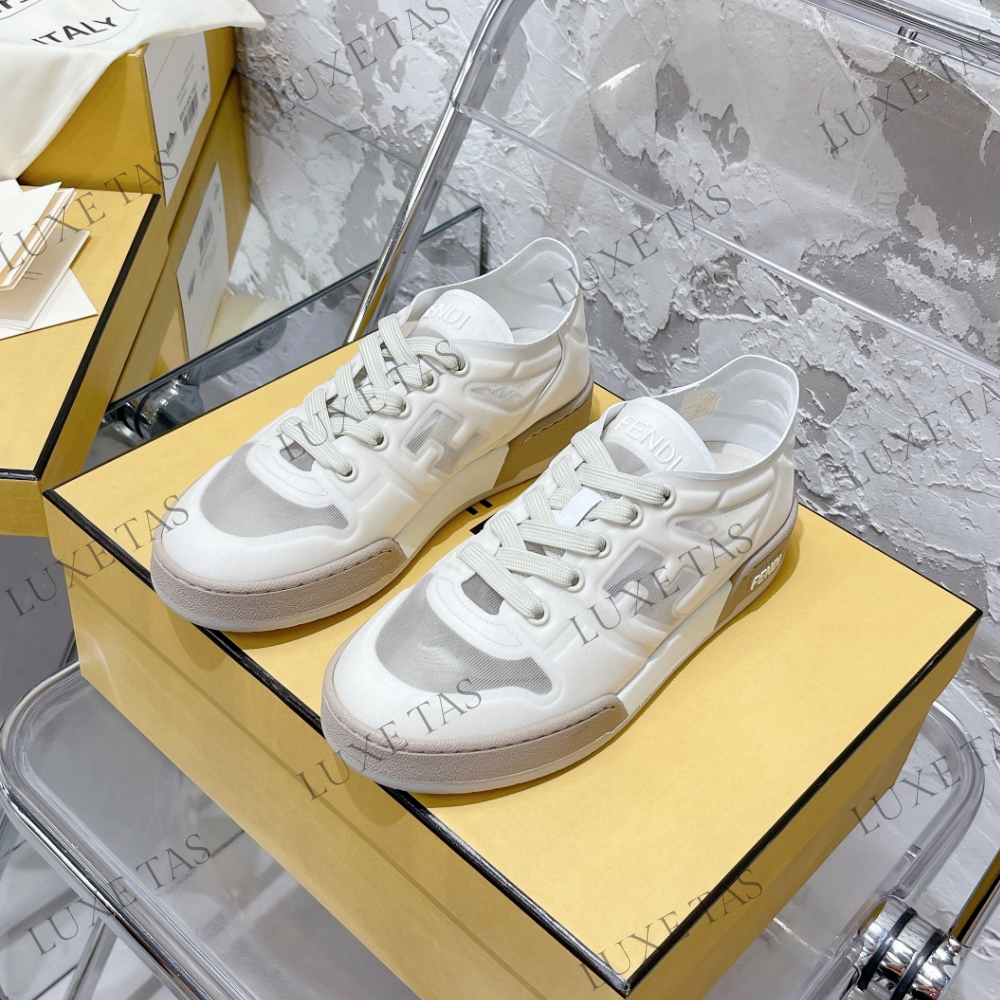 White Mesh Low Tops F Match