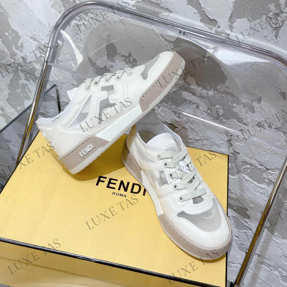 White Mesh Low Tops F Match