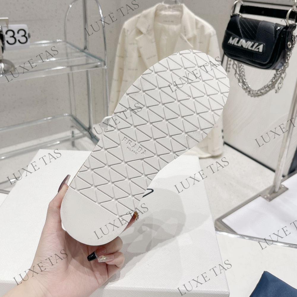 White Rubber Wedge Platform Sandals