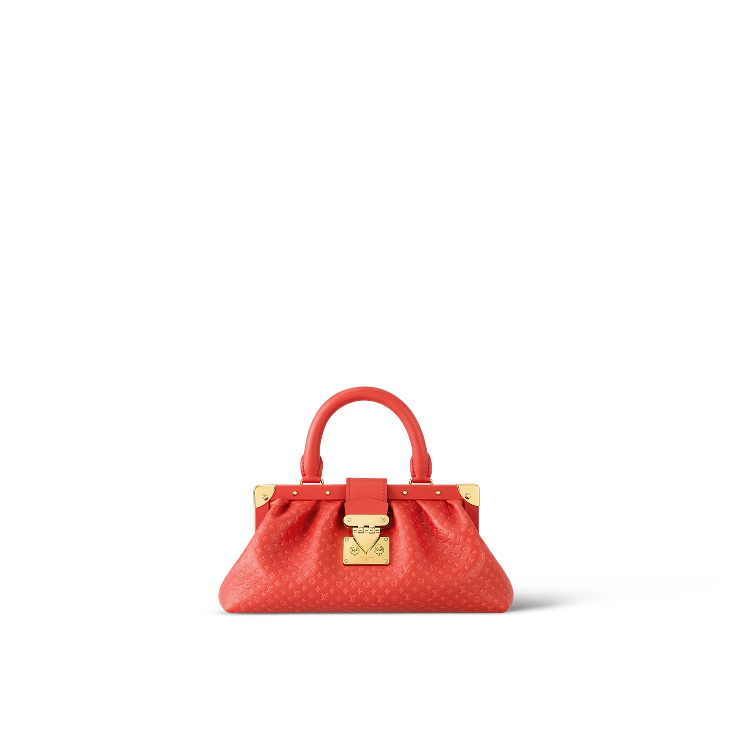 Red Monogram Clutch - Leather Handbag for Women