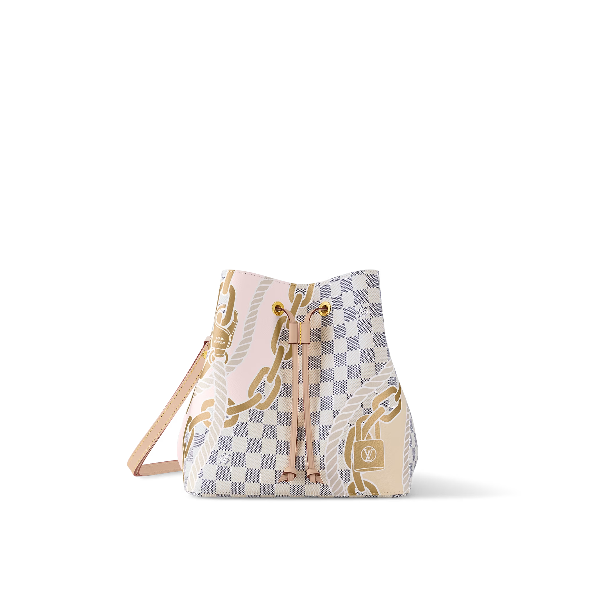 Lana Nano Bucket Bag - Beaded Cobalt/Blossom Yellow