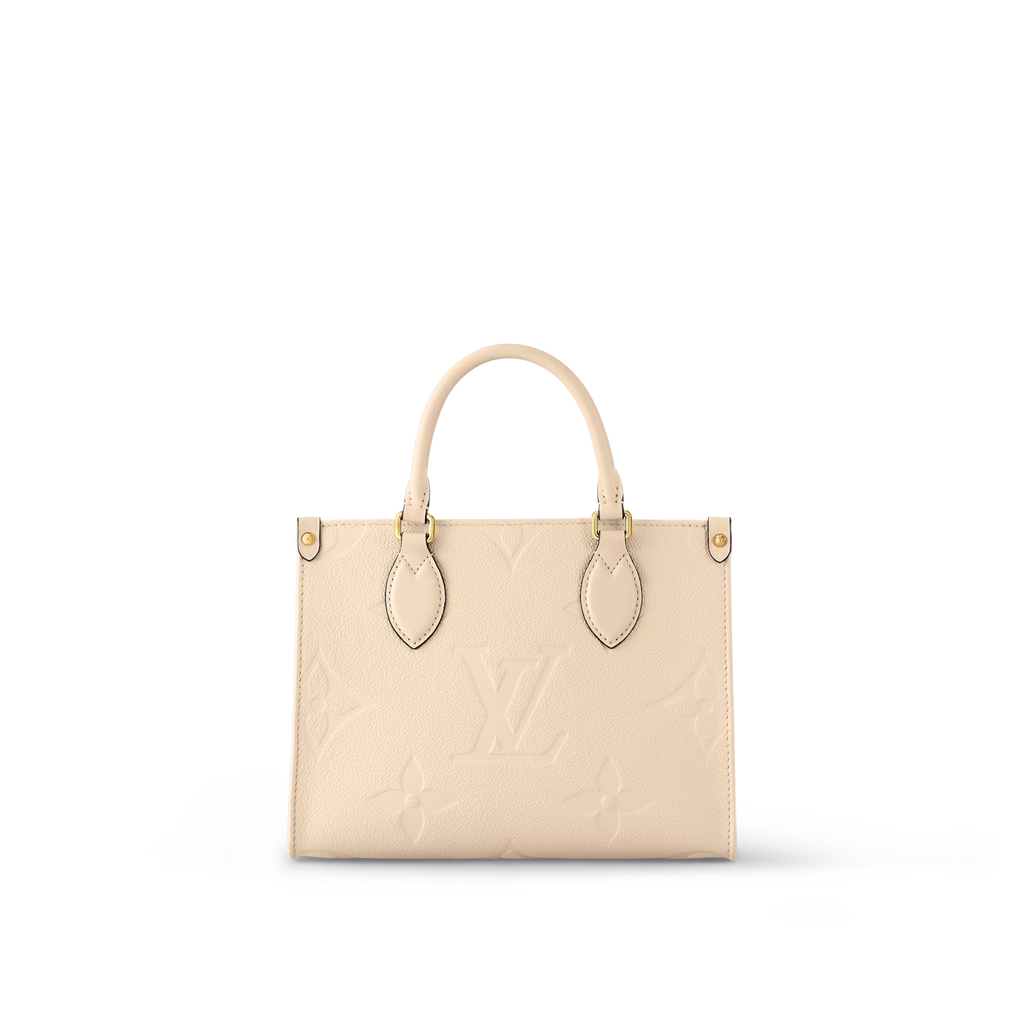 Cream Monogram Empreinte Leather OnTheGo PM - Leather Tote Bag for Women