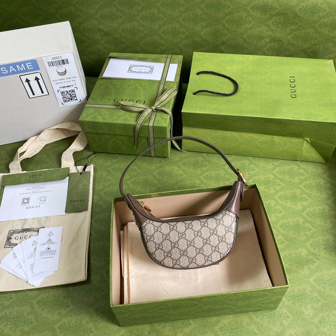 Brown Ophidia GG Mini Bag