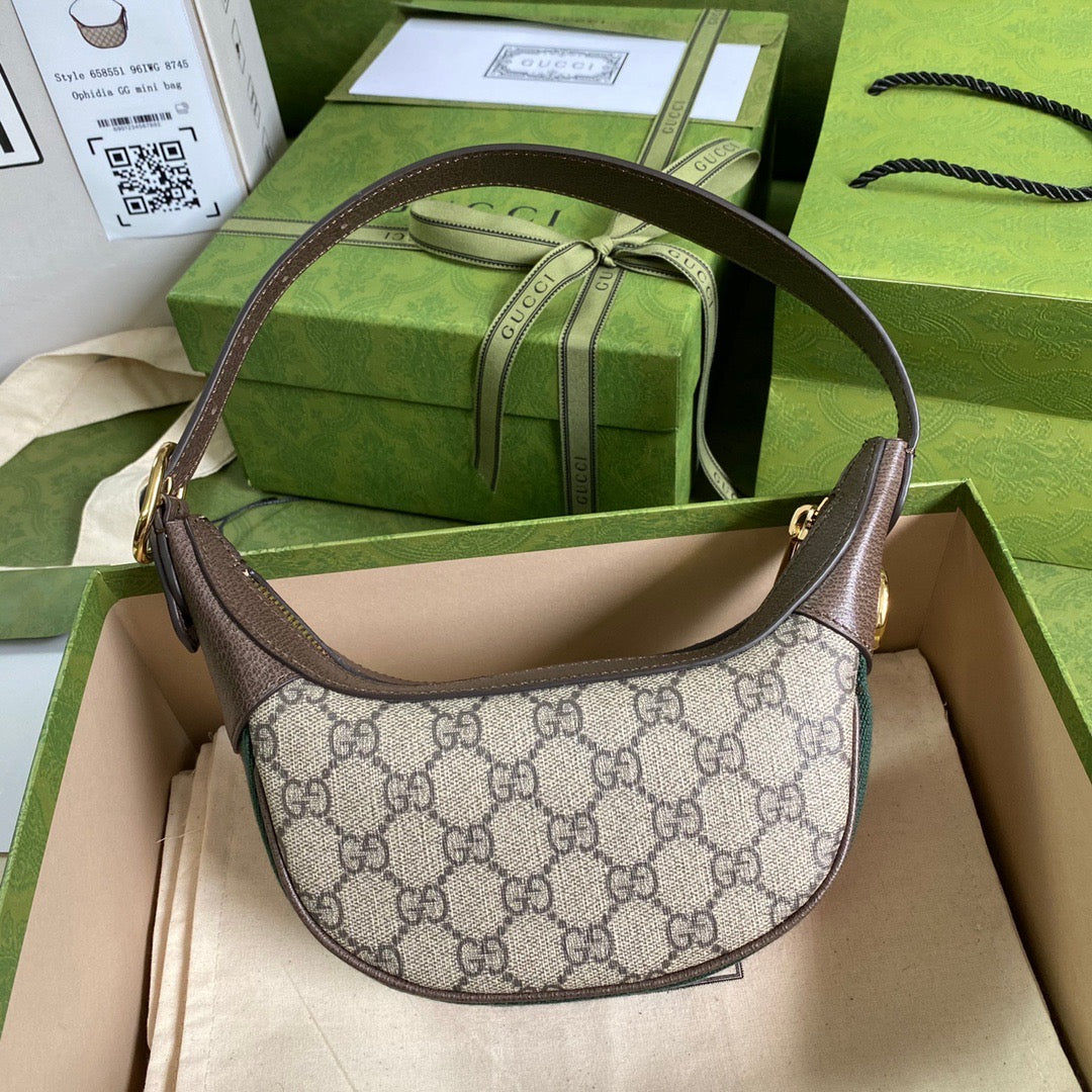 Brown Ophidia GG Mini Bag
