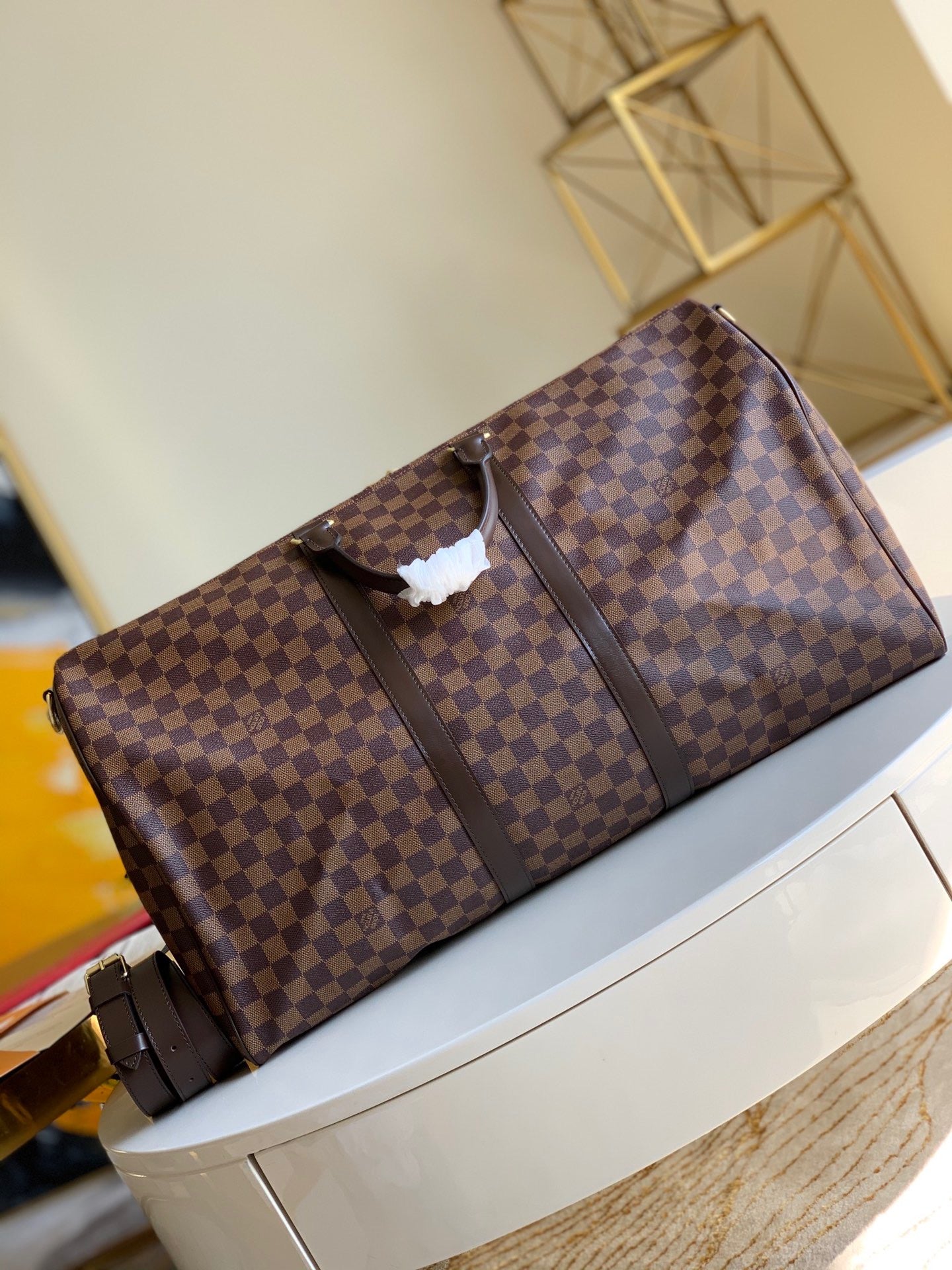 Damier Ebene Canvas Keepall Bandoulière 55