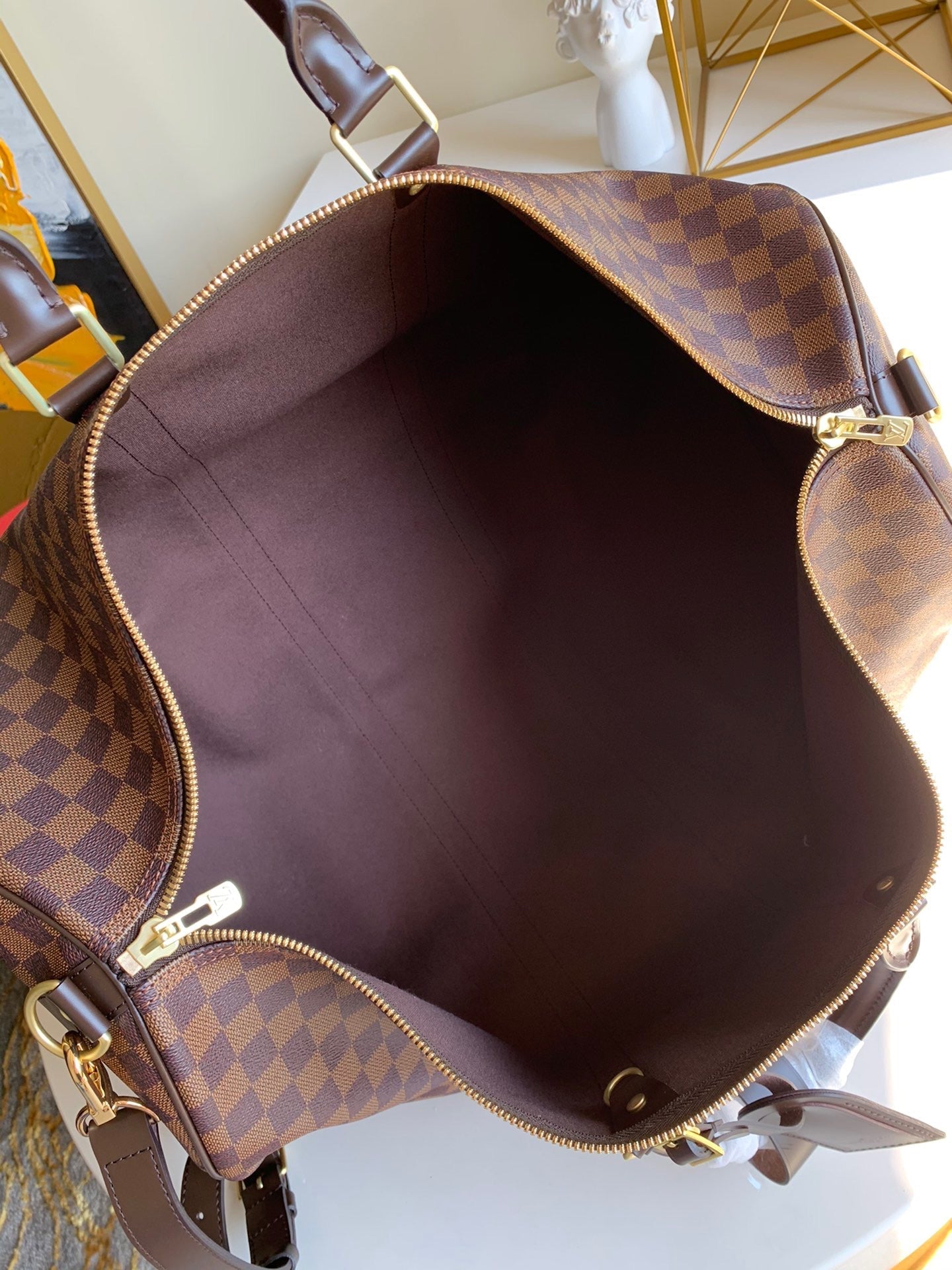 Damier Ebene Canvas Keepall Bandoulière 55