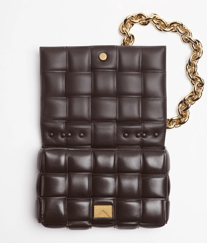 Fondant Chain Cassette Leather Bag