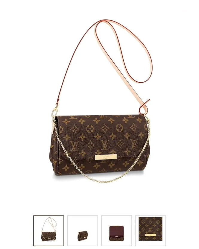 Favorite MM Monogram Canvas Leather Crossbody Bag for Women