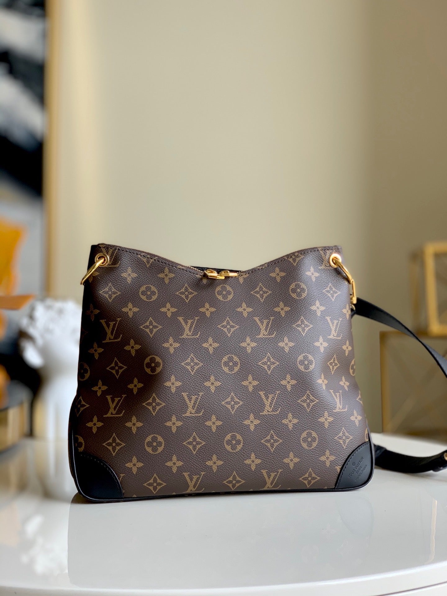 Black Monogram Odéon MM Bag