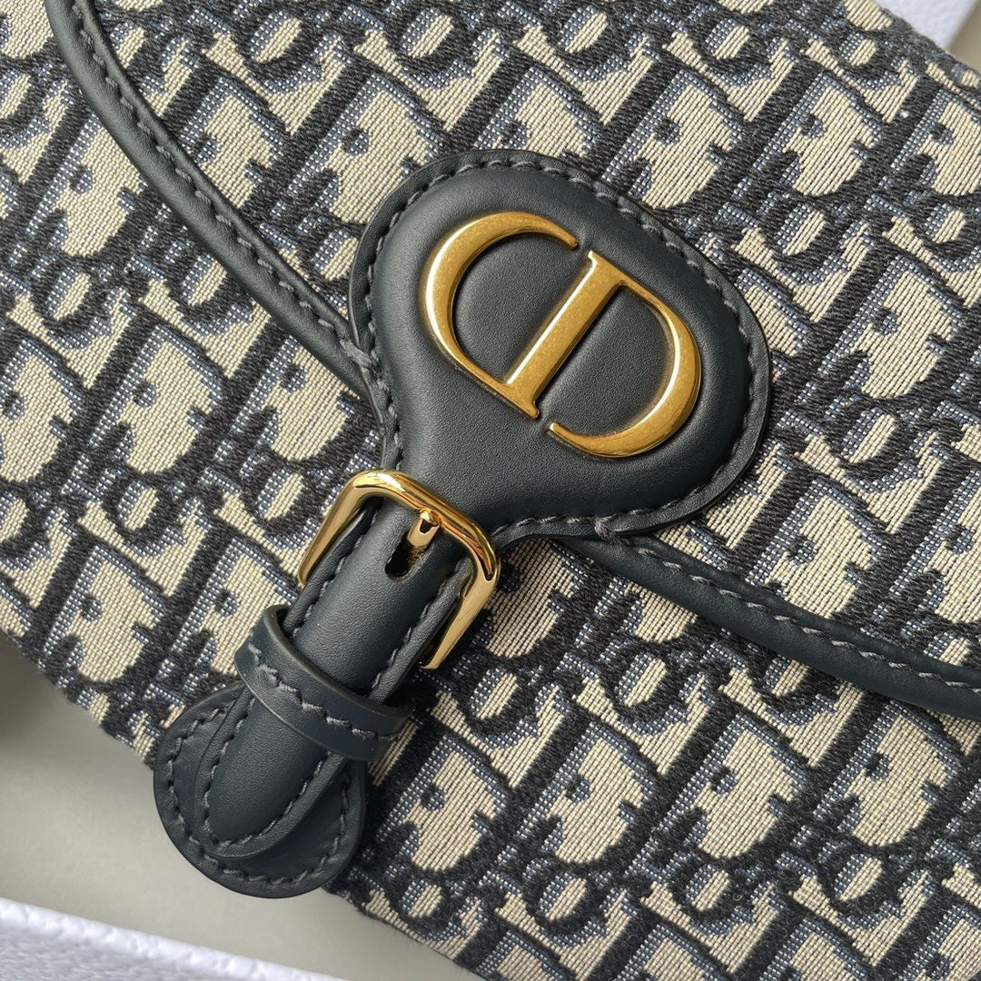 Blue Dior Oblique Jacquard Medium Bobby Bag