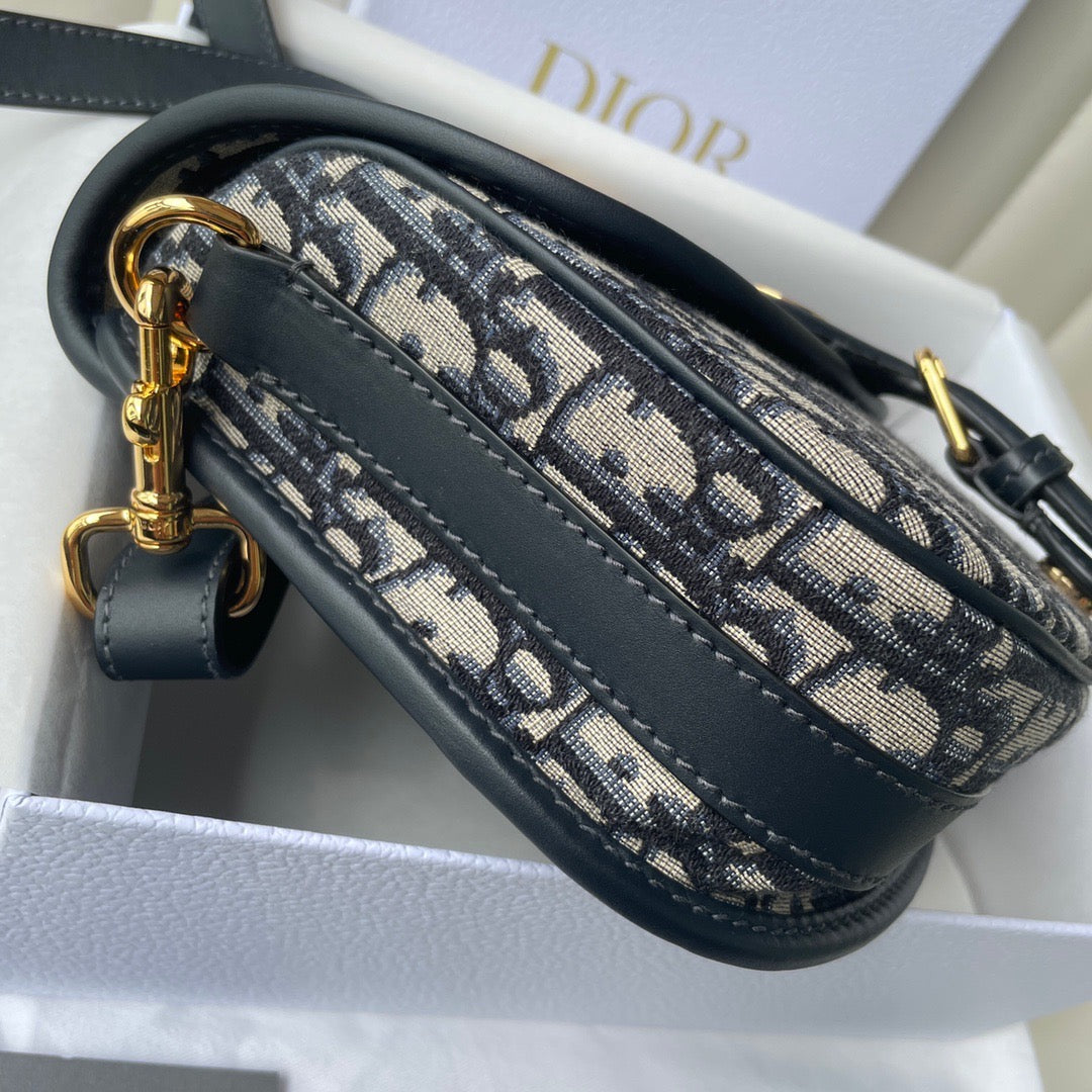 Blue Dior Oblique Jacquard Medium Bobby Bag