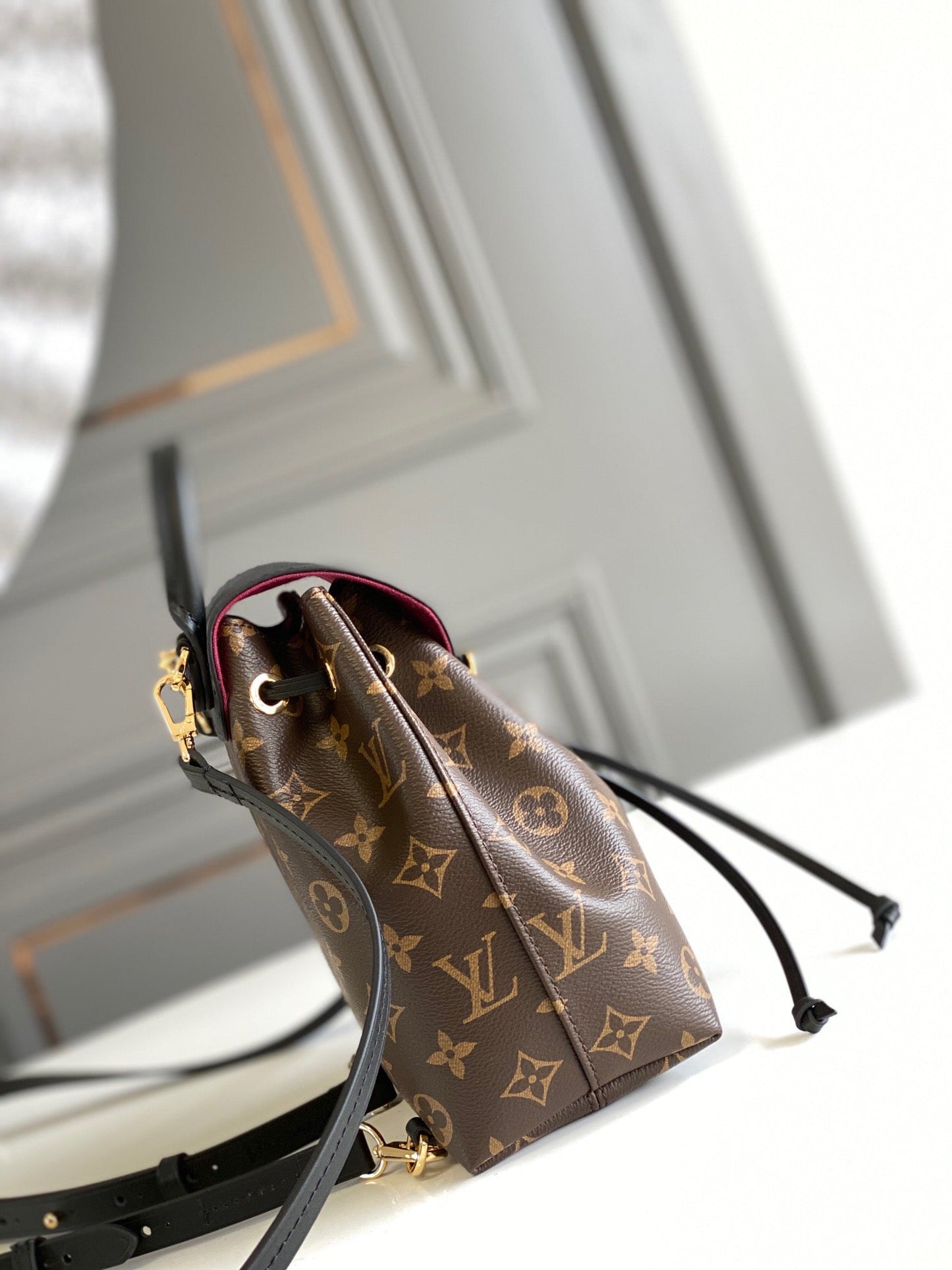 Black Monogram Canvas Montsouris BB Backpack