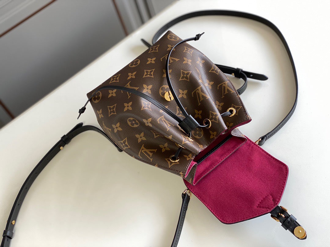 Black Monogram Canvas Montsouris BB Backpack