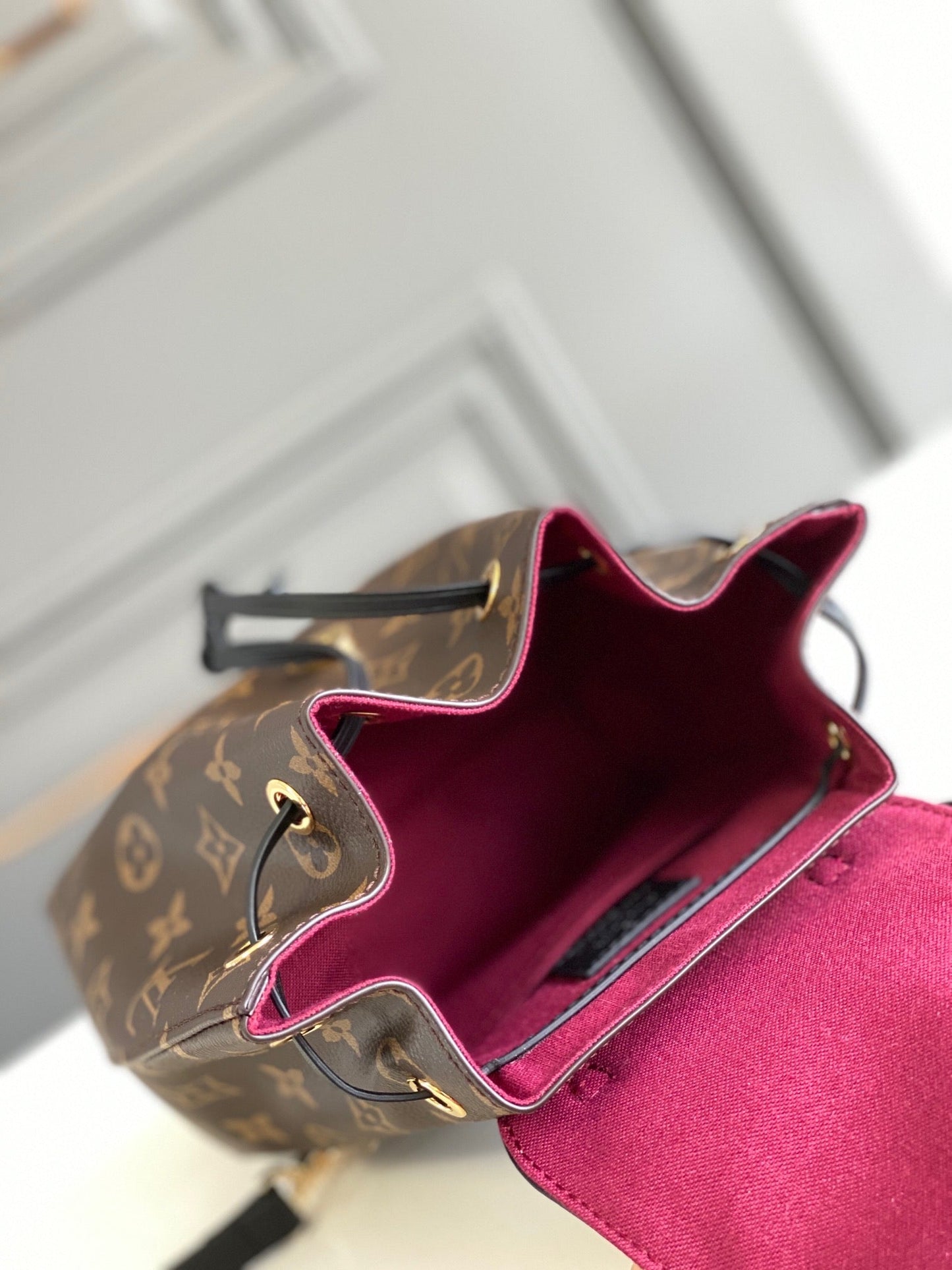 Black Monogram Canvas Montsouris BB Backpack