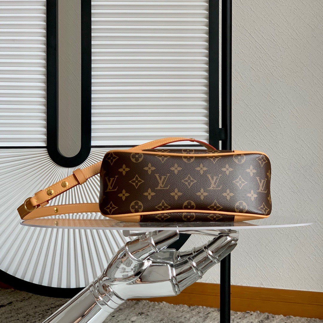 Natural Boulogne Monogram Canvas Leather Bag