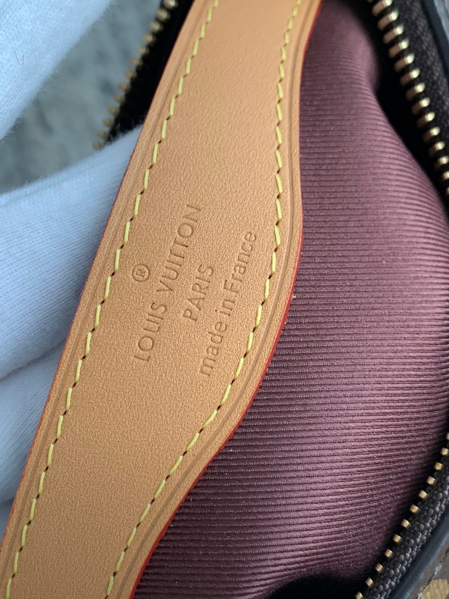 Natural Boulogne Monogram Canvas Leather Bag