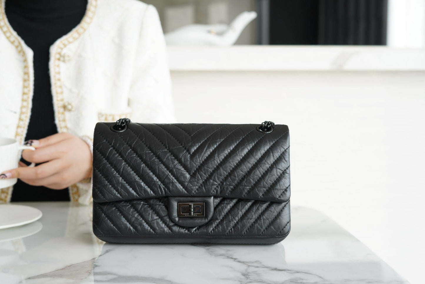 Large 2.55 Handbag 2.55 Flap So Black