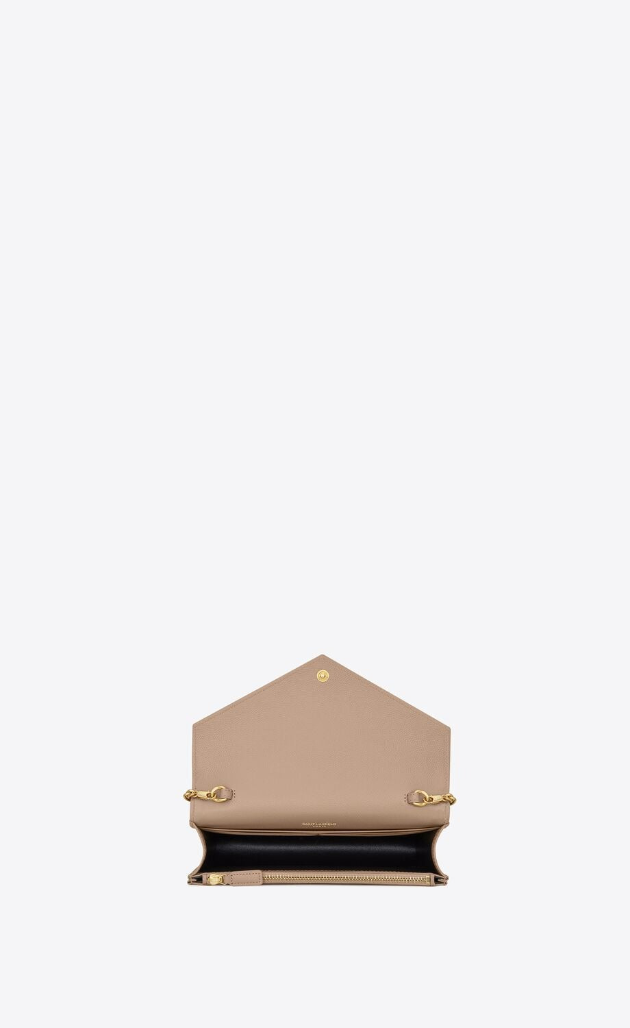 Cassandre Matelassé Envelope Chain Wallet In Grain De Poudre Embossed Leather