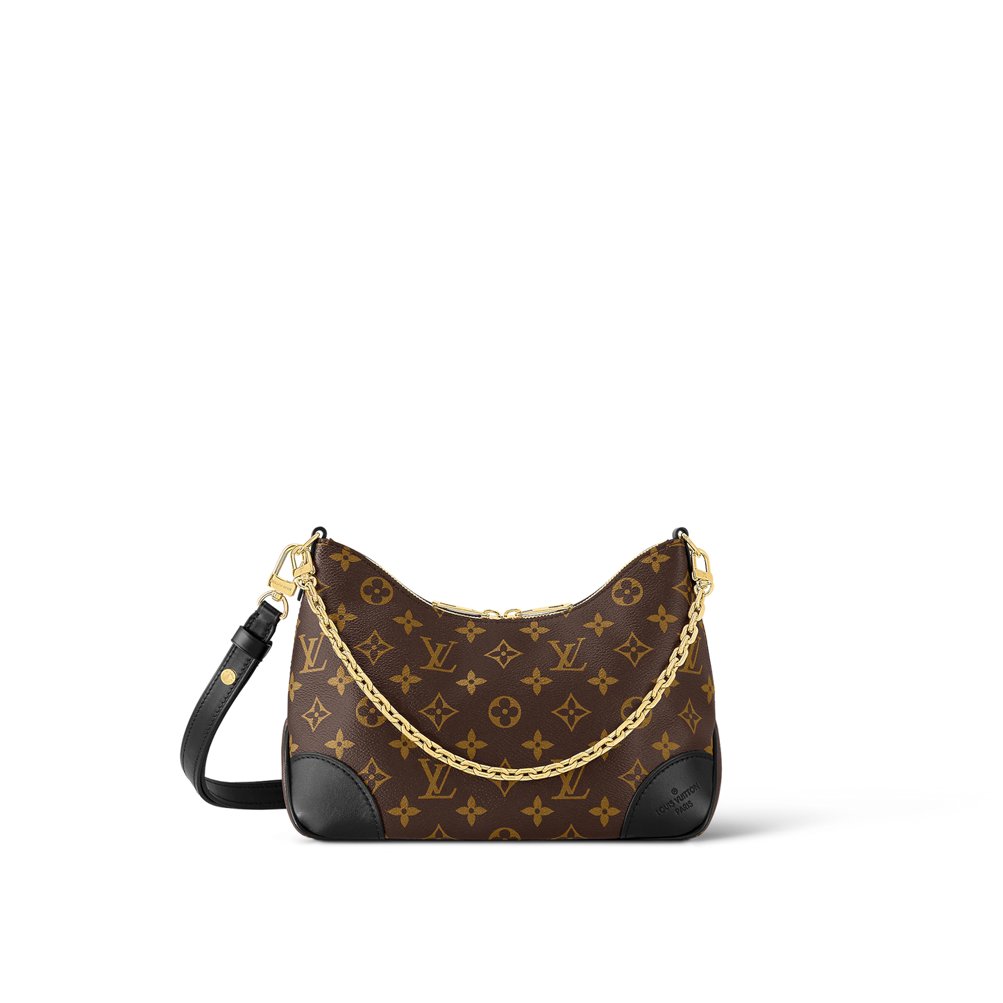 Black Boulogne Monogram Canvas Leather Bag