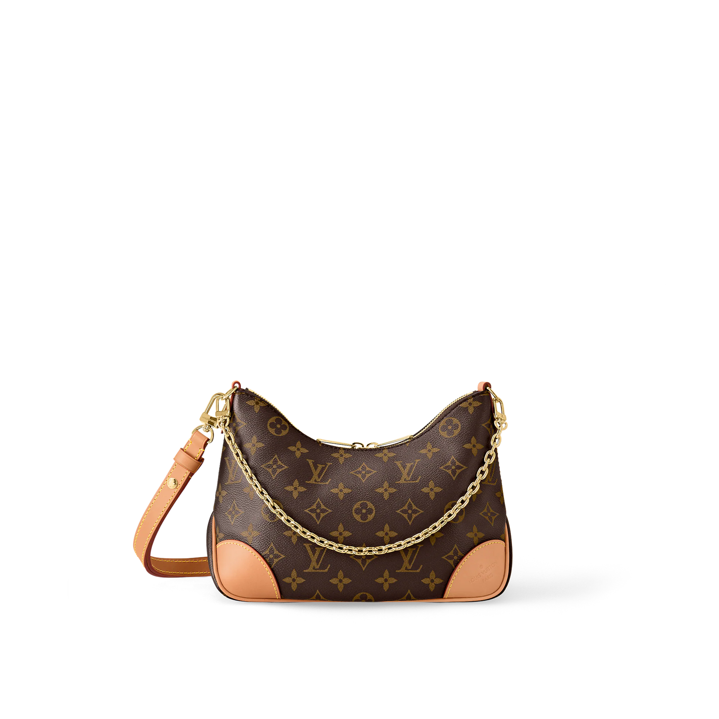 Natural Boulogne Monogram Canvas Leather Bag