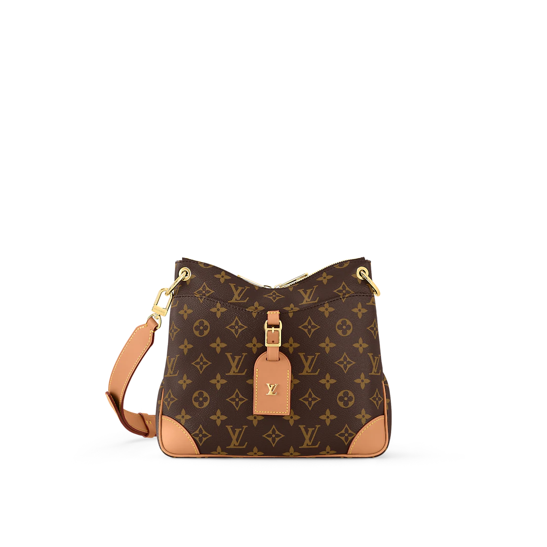 Natural Monogram Odeon PM Bag Leather Crossbody Bag for Women Luxe Tas