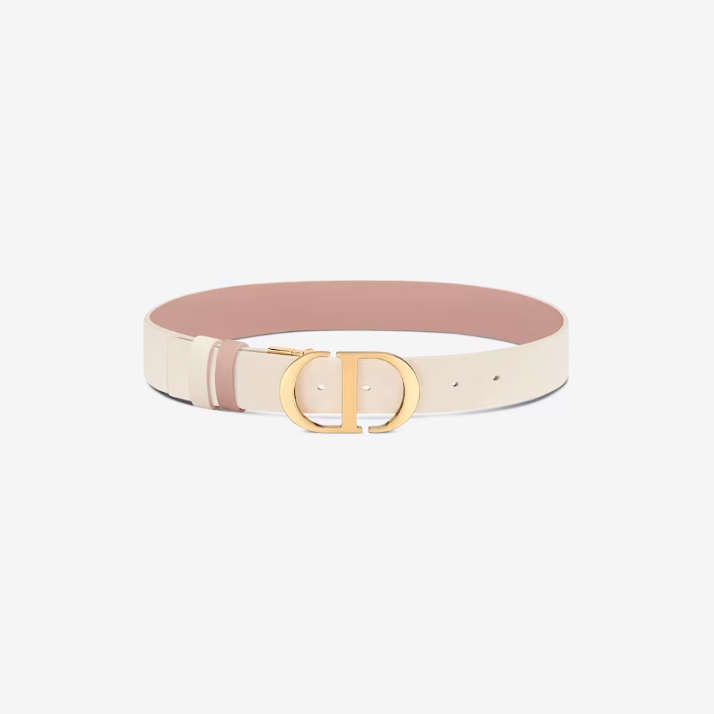 35mm Dusty Ivory and Heritage Pink 30 Montaigne Reversible Belt