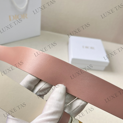 35mm Dusty Ivory and Heritage Pink 30 Montaigne Reversible Belt