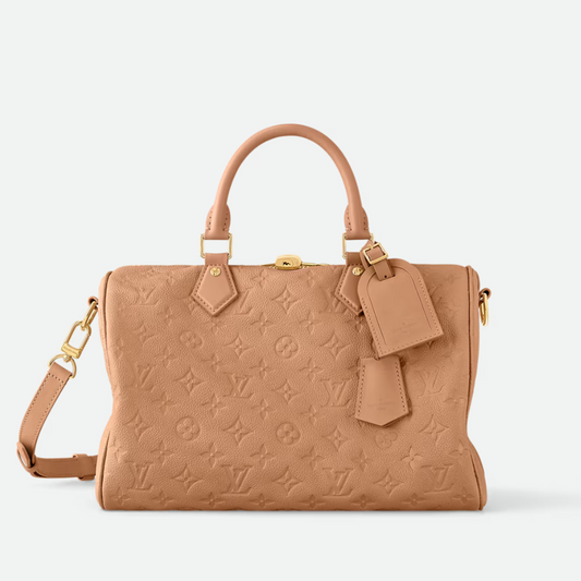 Arizona Monogram Empreinte Speedy Soft 30 Leather Handbag Bag for Men and Women