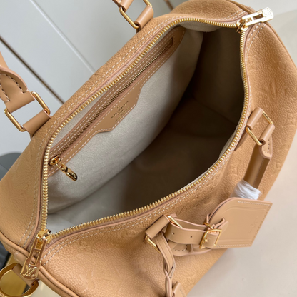 Arizona Monogram Empreinte Speedy Soft 30 Leather Handbag Bag for Men and Women