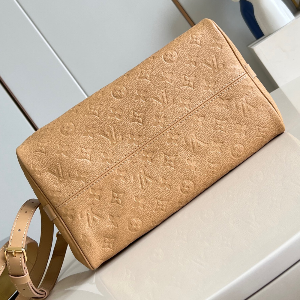 Arizona Monogram Empreinte Speedy Soft 30 Leather Handbag Bag for Men and Women