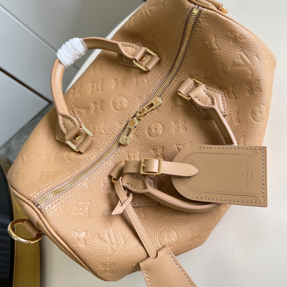Arizona Monogram Empreinte Speedy Soft 30 Leather Handbag Bag for Men and Women