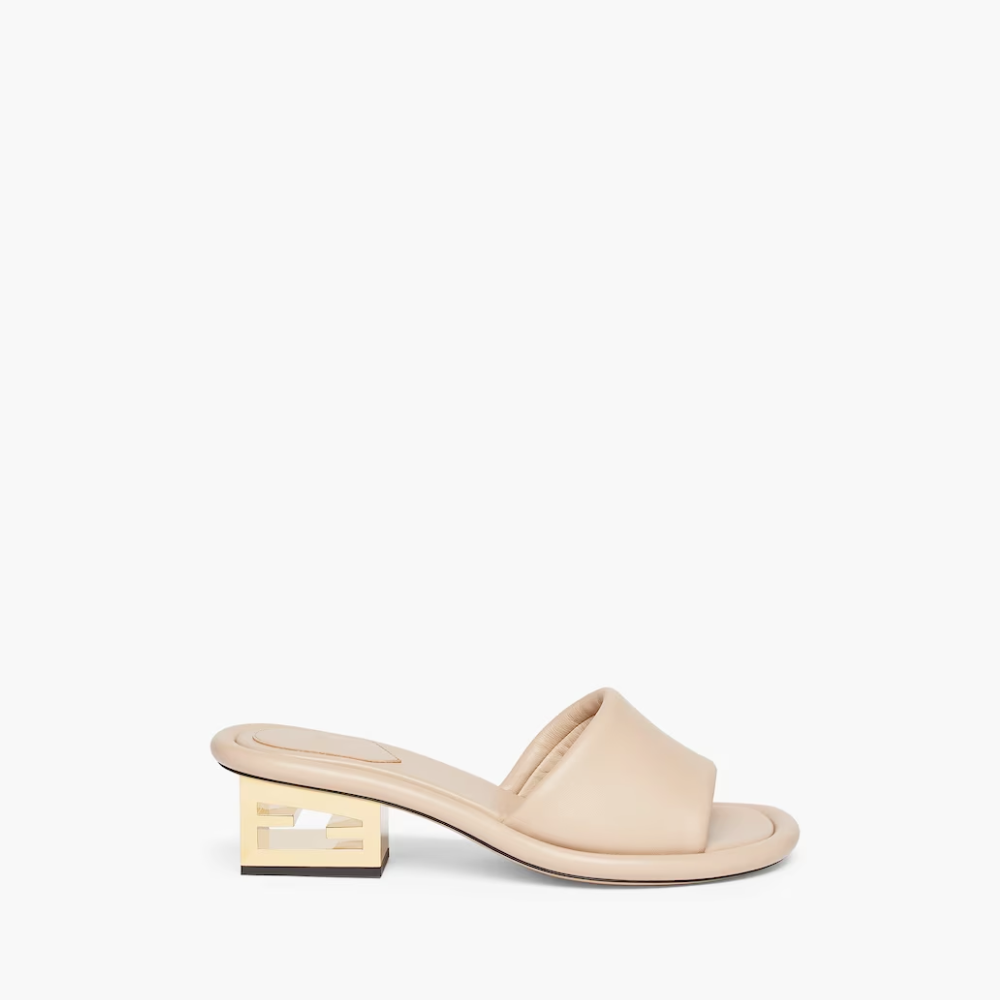 Baguette Pink Nappa Leather Slides