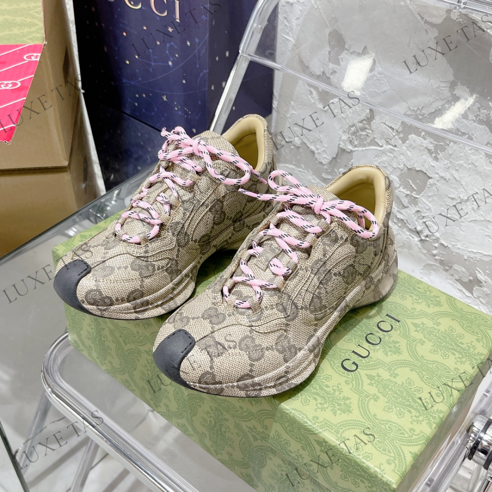 Beige & Ebony GG Run Sneaker - Designer Sneakers for Women Beige & Ebony GG Run Sneaker - Designer Sneakers for Women