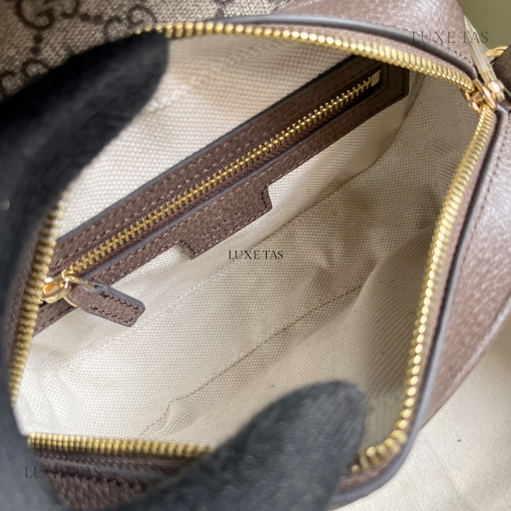 Beige and Ebony Ophidia GG Mini Shoulder Bag - Leather Crossbody Bag for Men