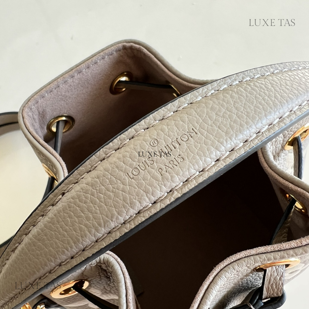 Bicolor Monogram Empreinte Leather Nano Noé - Leather Bucket Bag for Women