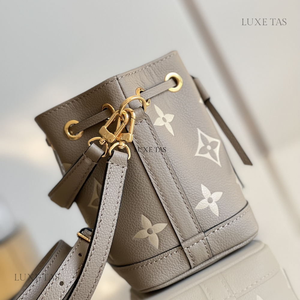 Bicolor Monogram Empreinte Leather Nano Noé - Leather Bucket Bag for Women