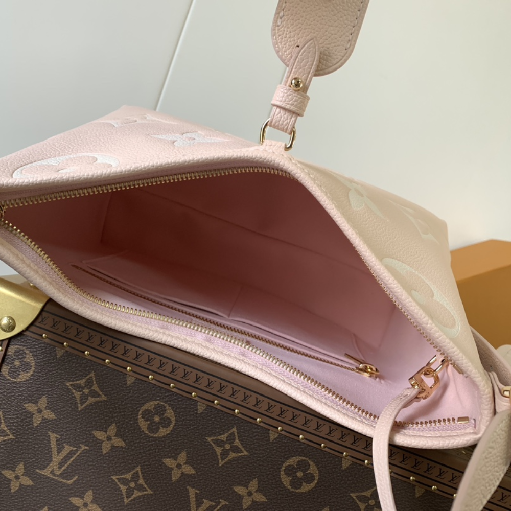 Bicolor Monogram Empreinte Leather Pink Quartz CarryAll PM Leather Shoulder Bag for Women