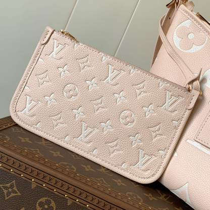 Bicolor Monogram Empreinte Leather Pink Quartz CarryAll PM Leather Shoulder Bag for Women