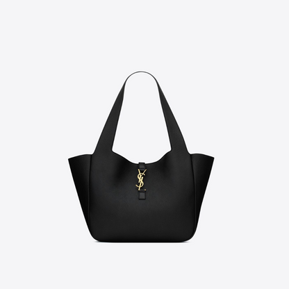 Black Bea In Grained Leather - Leather Tote Bag for Women